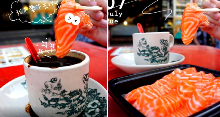 Malaysians Are Allegedly Dipping Raw Salmon Into Black Coffee for Breakfast