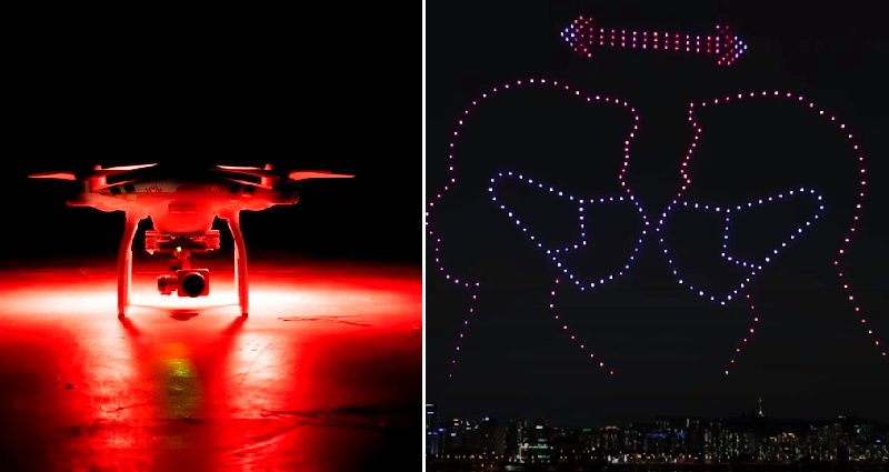 300 Drones Light Up Seoul to Honor Frontliners, Remind South Koreans to Wear Masks