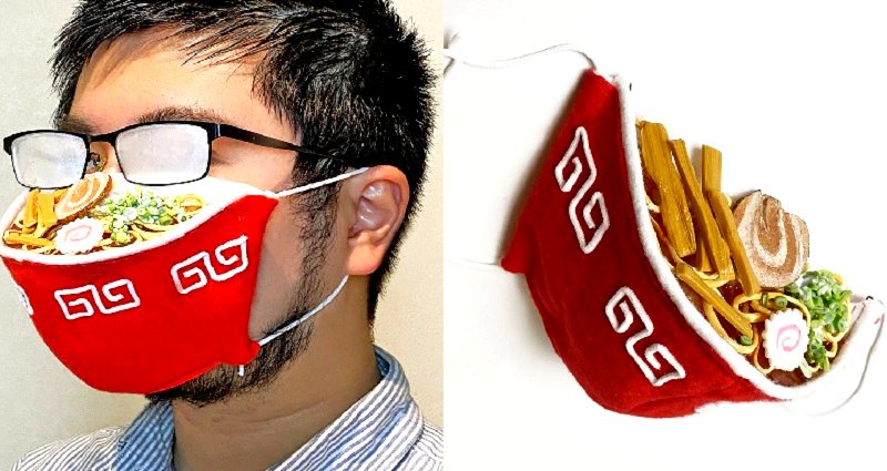 Japanese Artist’s ‘Ramen Face Mask’ is Perfect for Everyone With Glasses