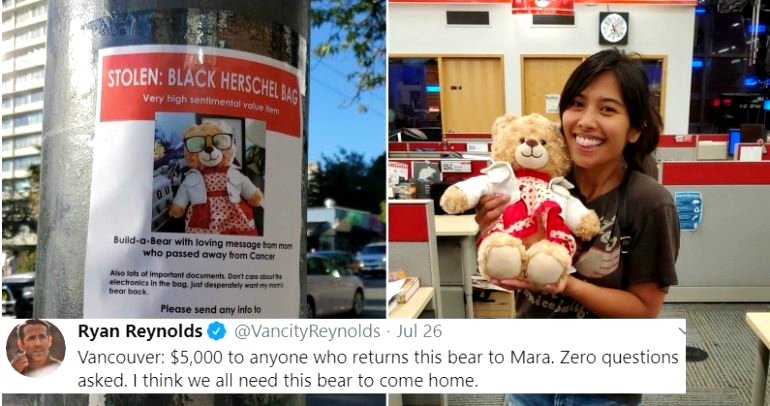 Woman Gets Back Stolen Teddy Bear With Late Mom’s Last Words After Celebrities Help