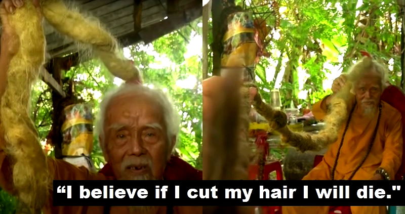 92-Year-Old Man Who Hasn’t Cut His Hair for Almost 80 Years is Your No Haircut Inspiration