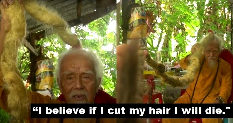 92-Year-Old Man Who Hasn’t Cut His Hair for Almost 80 Years is Your No Haircut Inspiration