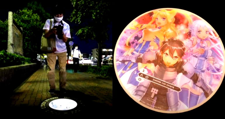 Japanese City’s Sewer Covers Light Up With Anime Characters