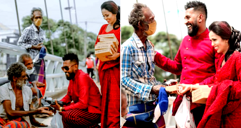 Sri Lankan Couple Spends Wedding Day Feeding the Homeless