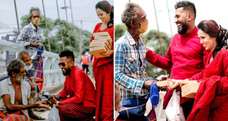 Sri Lankan Couple Spends Wedding Day Feeding the Homeless