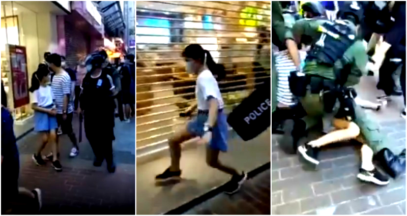 Hong Kong Police Tackle and Arrest 12-Year-Old Girl for Running ‘Suspiciously’