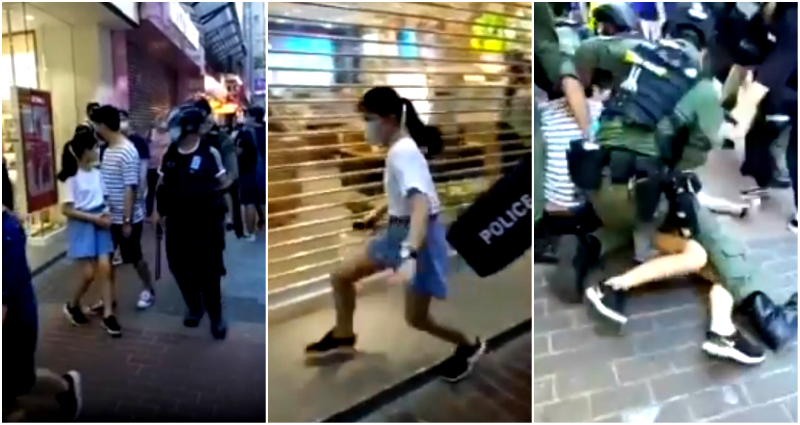 Hong Kong Police Tackle and Arrest 12-Year-Old Girl for Running ‘Suspiciously’
