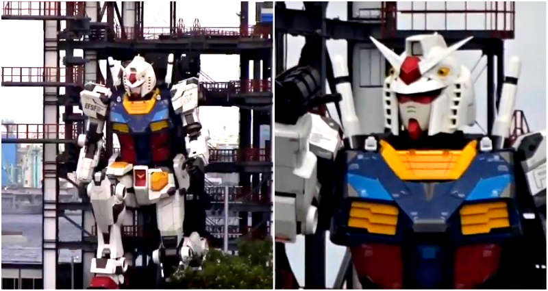 Japan’s 60-Foot, 25-Ton Gundam Robot Moves for the First Time