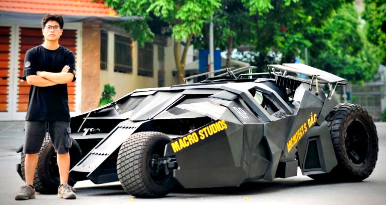 Vietnamese Architecture Student Builds the Batmobile From ‘The Dark Knight’