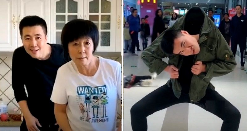 Chinese Son Teaches Mom to Dance, Now They Are Going Viral