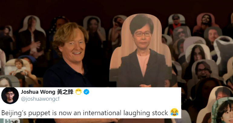 Cardboard Cutout of Hong Kong’s Leader Becomes a Joke on Conan O’Brien’s Talk Show