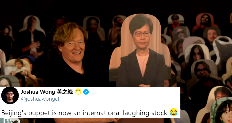 Cardboard Cutout of Hong Kong’s Leader Becomes a Joke on Conan O’Brien’s Talk Show