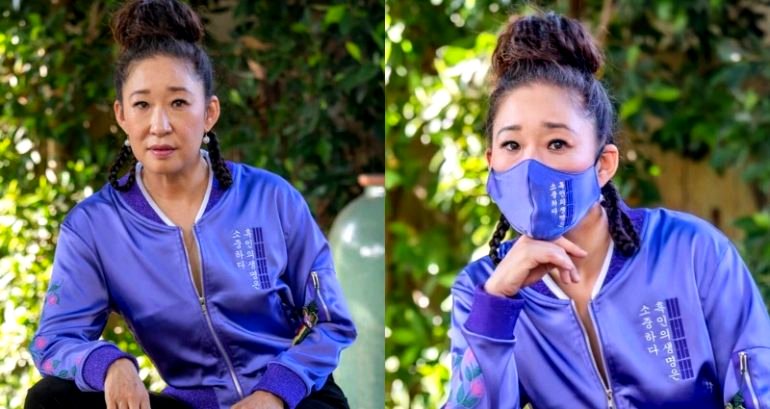 Sandra Oh Wears Korean Black Lives Matter Jacket at 2020 Emmys