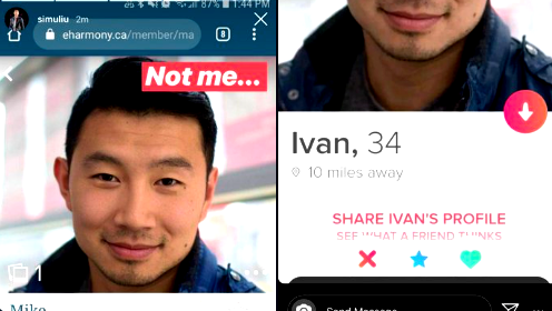 Simu Liu Responds After Discovering Many People Use His Photos to Catfish