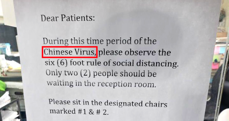 Chiropractor Accused of Blatant Racism Over ‘Chinese Virus’ Sign in NJ