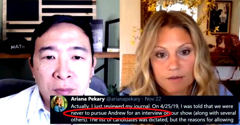 MSNBC Deliberately Declined Interview With Andrew Yang, Ex Producer Confirms