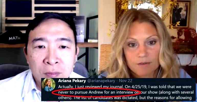 MSNBC Deliberately Declined Interview With Andrew Yang, Ex Producer Confirms