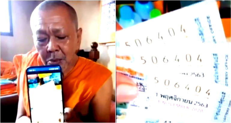 Thai Monk Wins $588,000 Lottery, Forced to Hide After Beggars Storm Temple