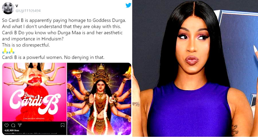 Cardi B Under Fire Over ‘Hindu Goddess’ Pose on Magazine Cover