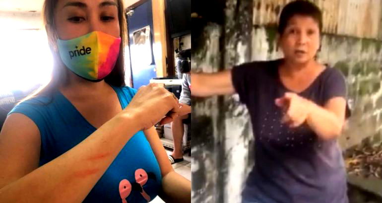 Trans Woman Activist Attacked on Video as Homophobic Woman Throws Rocks at Her