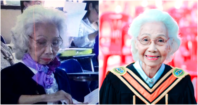 Thai Woman Graduates University at 88