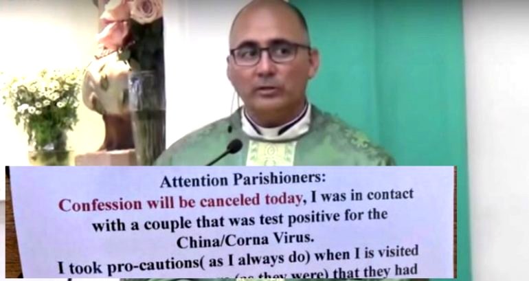 Catholic Priest Has ‘No Remorse’ for Using ‘China Virus’, Gets COVID-19