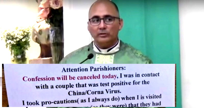 Catholic Priest Has ‘No Remorse’ for Using ‘China Virus’, Gets COVID-19