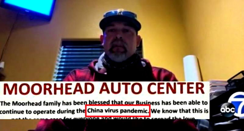 California Auto Shop Accused of Racism Over ‘China Virus’ Promo