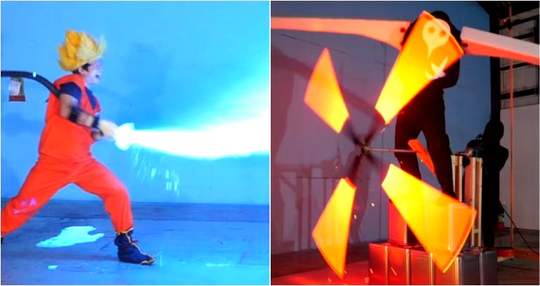 Japanese YouTuber Invents Machine That Creates ‘Kamehameha’ and ‘Absolute Terror Field’