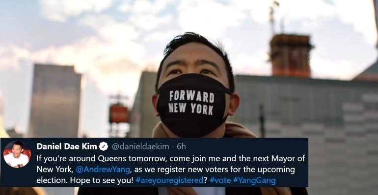 Andrew Yang is Campaigning for New York City Mayor with Daniel Dae Kim