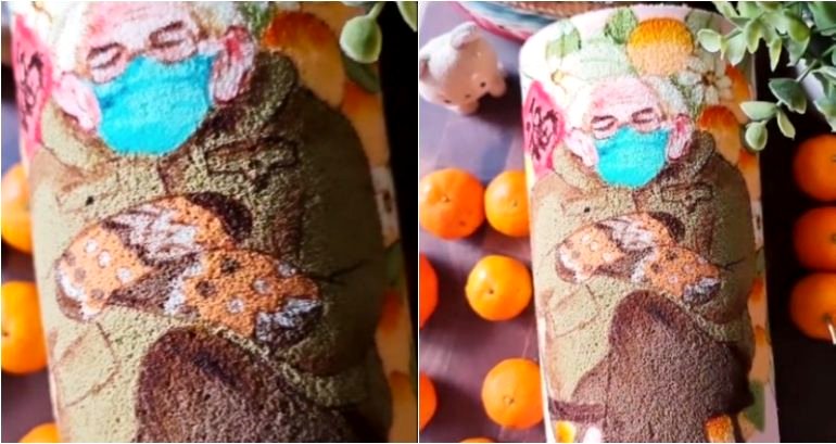 Malaysian Baker Creates Epic Bernie Sanders Meme Roll Cake