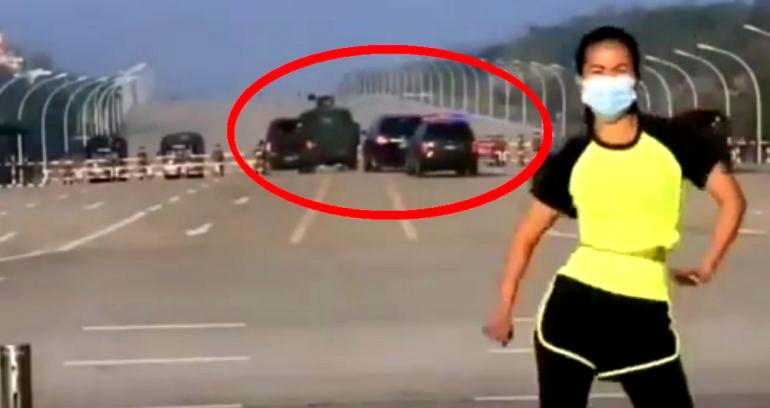 Dance Instructor Accidentally Films Military Moving in During Coup in Myanmar