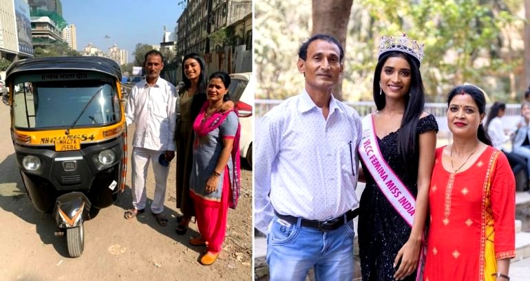 Rickshaw Driver’s Daughter Who Mopped Floors to Afford School Named Miss India 2020 Runner-Up