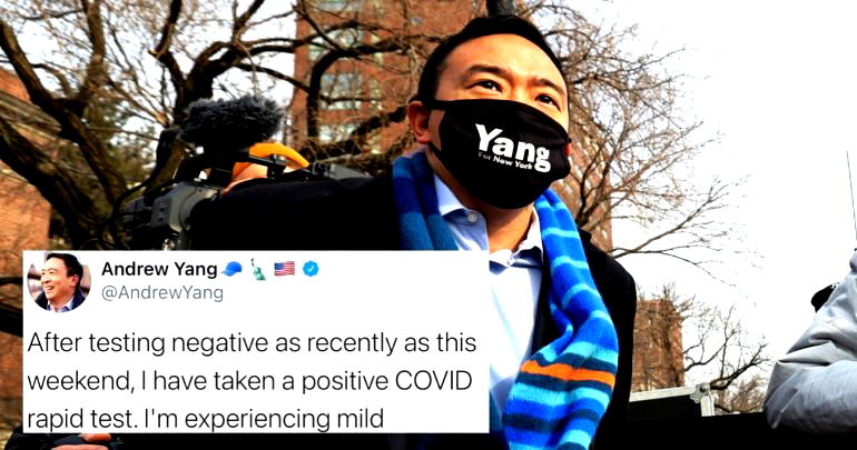 Andrew Yang Tests Positive for COVID-19