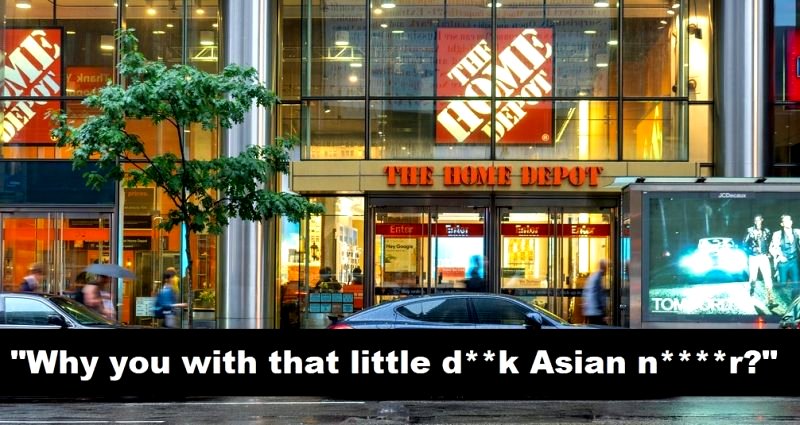 Asian Man Threatened by Racist in Home Depot in New York City