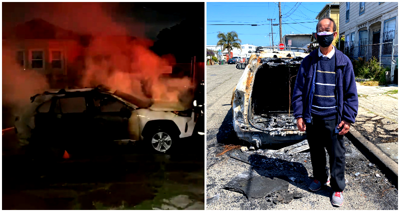 Asian Seniors Find Their Cars Burned to a Crisp in Oakland