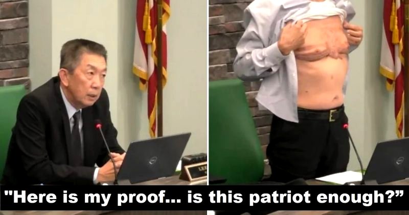Veteran and Local Politician Bares Scars From Army Service to Prove Patriotism