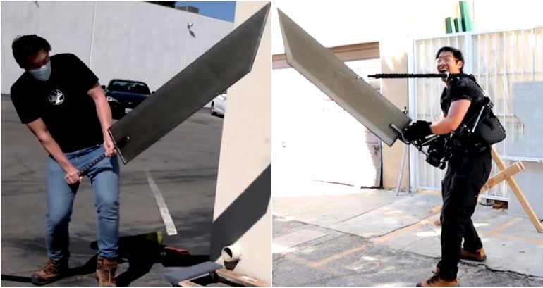 YouTuber Buys Robotic Exoskeleton to Wield Cloud’s ‘Buster Sword’