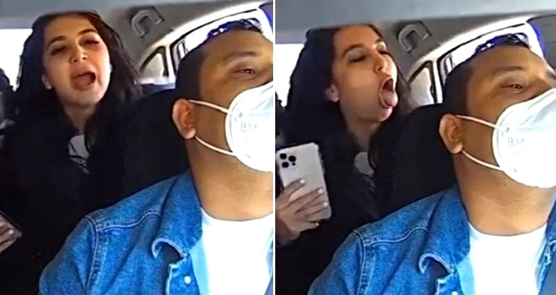 Woman Filmed Coughing on Uber Driver Arrested, Facing Robbery and ...
