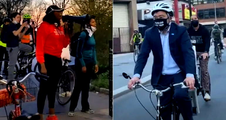 Andrew Yang Accused of Using Bike Ride for Daunte Wright as ‘PR Stunt’ in NYC