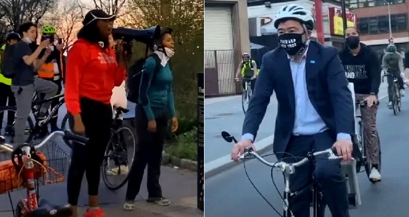 Andrew Yang Accused of Using Bike Ride for Daunte Wright as ‘PR Stunt’ in NYC