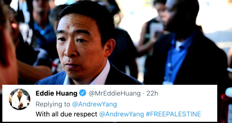 Andrew Yang Receives Backlash After Tweeting in Support of Israel