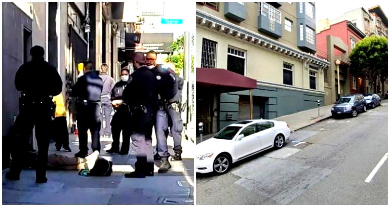 Elderly Asian Woman Aided by Good Samaritan in SF Robbery