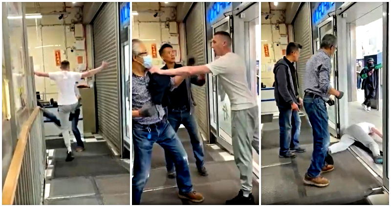 Asian Business Owners Knock Out Man Allegedly Harassing Them in Their Store in Ireland