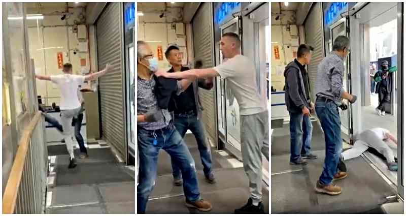 Asian Business Owners Knock Out Man Allegedly Harassing Them in Their Store in Ireland