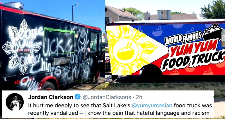 NBA Star, Utah Community Help Give Filipino Food Truck Vandalized With Racist Graffiti a Makeover