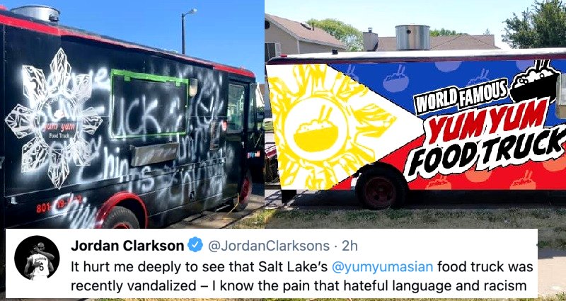 NBA Star, Utah Community Help Give Filipino Food Truck Vandalized With Racist Graffiti a Makeover