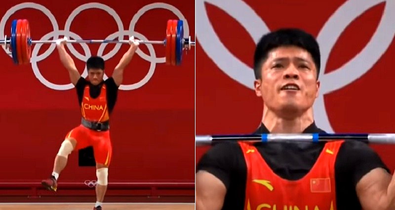 China’s weightlifter showcases one-legged ‘flamingo’ lift before winning Olympic gold