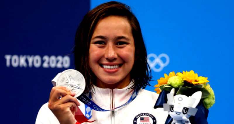 ‘I’m multicultural, queer, a lot of minorities’: Erica Sullivan wins silver at first-ever women’s 1500m freestyle