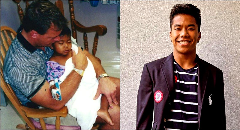 Orphaned toddler adopted by a gay man in Cambodia is now a US Olympic diver